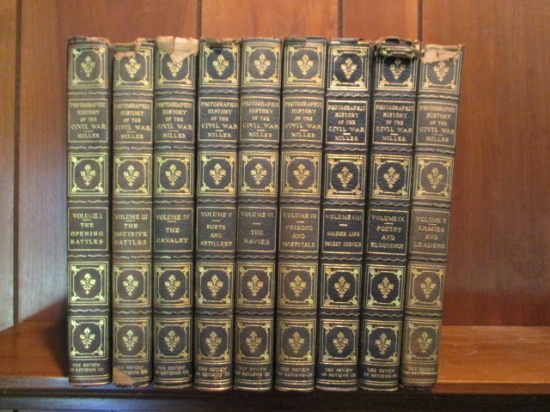 Nine Volumes 1912  "Photographic History of the Civil War in Ten Volumes" by