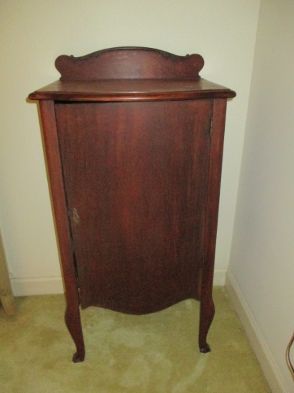 Antique Bow Front Music Cabinet