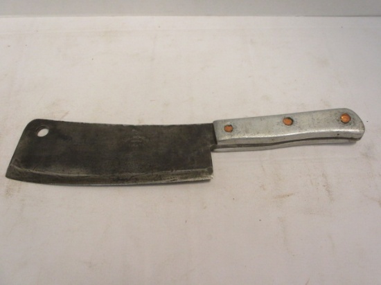 Village Blacksmith Solid Steel Forged Cleaver with Metal Handle