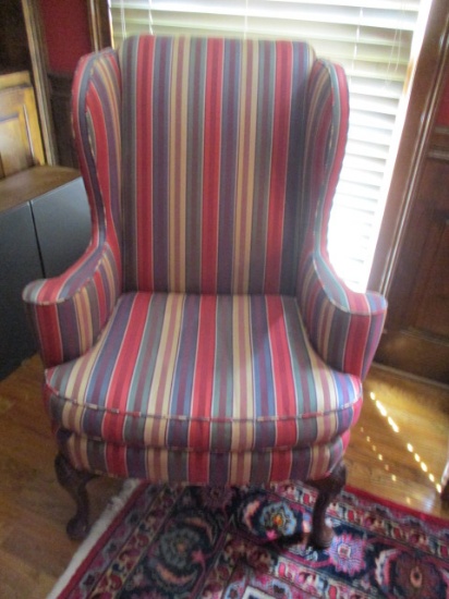 Baker Furniture Upholstered Wing Back Chair