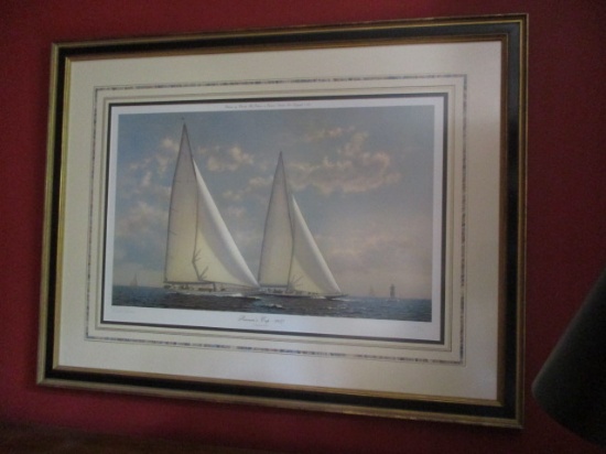 Penciled Signed, Numbered "America's Cup 1937" Print by Michael Keane