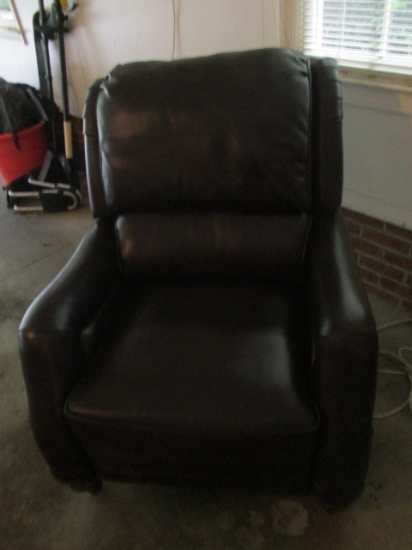 Leather Recliner with Nail Head Accents