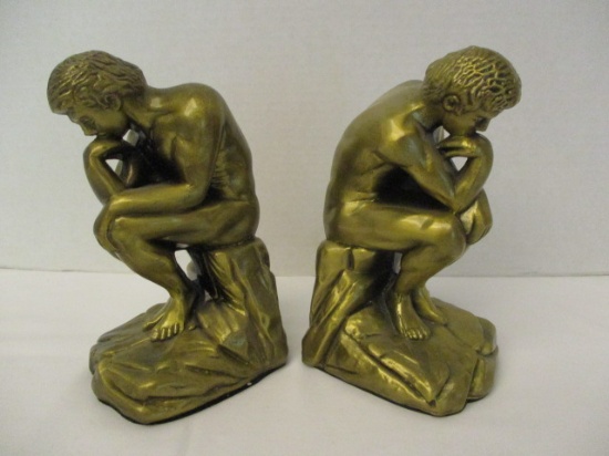 Pair of Jefferson International Thinking Man Bookends