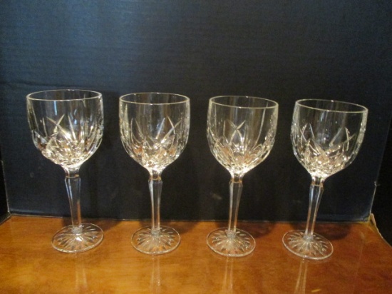 Four Waterford Crystal Wine Glasses