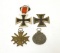 German WWII Medals - 2 German WWII 2nd Class Iron Crosses (1 w/ ribbon) & More