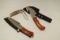 3pc. Cobalt Knife Set with Beautiful Wood Handle Grips