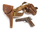 Scarce Complete Set WWI British RAF Contract Colt 1911 Government Model .455 Eley Pistol