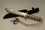 Fixed Blade Gordon Survival Knife in Sheath with Extras