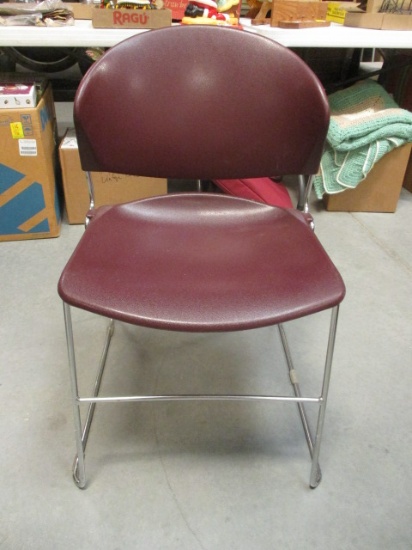Eckadams Co. Molded Plastic Chair with Chrome Frame