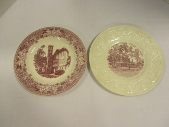 Two Wedgwood Collector's Plates-"Bell Tower Furman University First Edition"