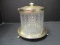 Vintage Tobacco Jar with Silverplated Lid/Stand