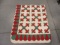 Hand Stitched Quilt with Christmas Color Block Design