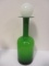 West Elm Green Cased Bottle with Stopper