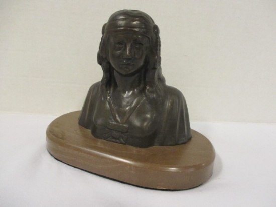 Signed, Dated "Fraser-1924" Native American Brave Bust