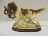 Vintage Porcelain Hunting Spaniel with Duck Figurine