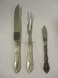 Sterling Handle Carving Set and Cheese/Butter Spreader