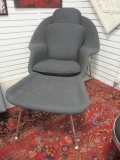 Modway Inc. Grey Shell Chair and Ottoman