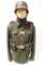 Suited Mannequin - German WWII SS Signalman w/ Normandy Camouflage Single Decal SS M40 Helmet