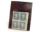 Collection of 4 Unused & Uncut Confederate 10 cent stamps in plexiglass stand