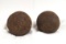 2 - 8.9lb. Solid 19th Century Cannonballs