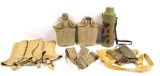 3 WWII Leggings, 1974 Zarn canteen/cover, USN Straps, Thermos, & Web Belt & More