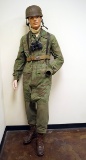 Suited Mannequin - German WWII Paratrooper “Fallschirmjager” Splinter Camouflage uniform w/ Helmet