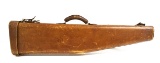 Interesting Serial Numbered Leg of Mutton Leather 2 Compartment Sheep Wool Liner Gun Case