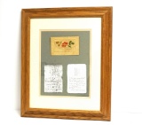 Nice Framed Display of WWI Christmas Card