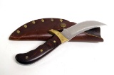 Original Vintage BUCK 401 Kalinga Fixed Curved Blade Skinning Knife in Leather Buck Sheath