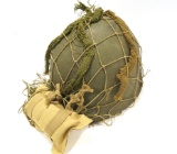 Original Rare WWII Front Seam Schlueter M1 Re-issued Korean War Helmet w/Para Liner, Chin Cup, & Net