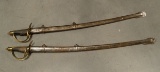 Pair of Reinactment Civil War Swords in Scabbards