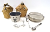 WWI & WWII Canteens, Covers, Cups, Mess Kits, and Utencils