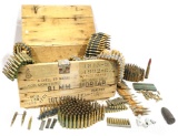 US Flaming Bomb Marked 81MM Mortar Wooden Crate FILLED with LOTS of Vintage Ammunition