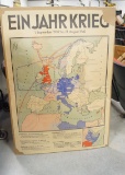Rare Original Very Large Propaganda Poster - EIN JAHR KRIEG - September 1939 to August 1940