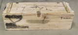 Large Wooden Crate with Hinged Lid and Rope Handles