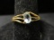 10k Gold Ring w/ Light Blue Stone- Size 10