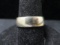14k White Gold Band Ring-Size 10