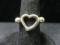 Sterling Silver Heart Ring marked 