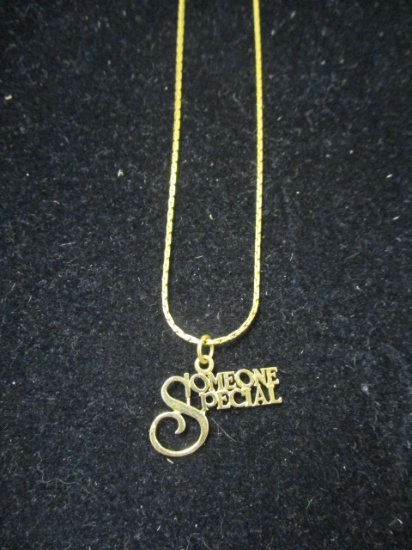 14k Gold 18" Chain w/ "Someone Special" Charm