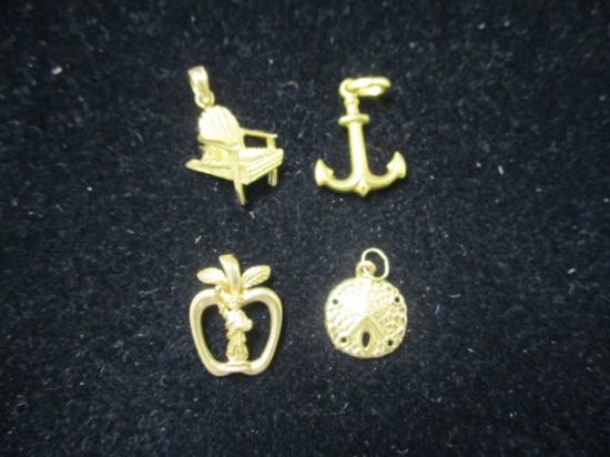 Lot of (4) 14k Gold Charms