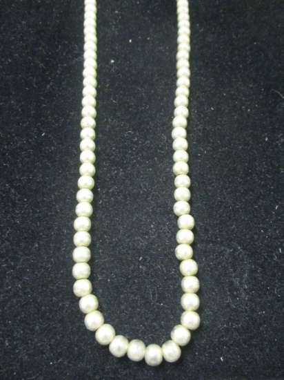 Sterling Silver 20" Beaded Necklace