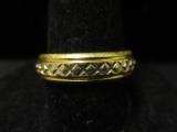 14k Gold Man's Band Ring w/ 