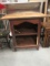 Vintage 2 Shelf Open Wood Cabinet