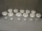 Set of 11 Etched Crystal Champagne Stems