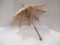Vintage Fabric Parasol with Wood Handle