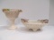 Italian Pottery Footed Basket and Compote