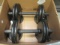 Pair of Dumbbells with (4)5lb Weights and (4)2 1/2lb Weights
