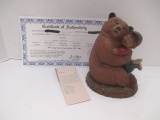 Cairn Studio, Timothy Wolfe/Lee Sievers Retired 1995 Bear Hug #9801 with COA