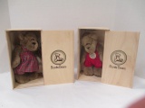 Two Bonita Bears with COA's in Wood Crate-Tessica and Beever