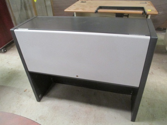Metal Desk Hutch with Lift-Up Laminate Door